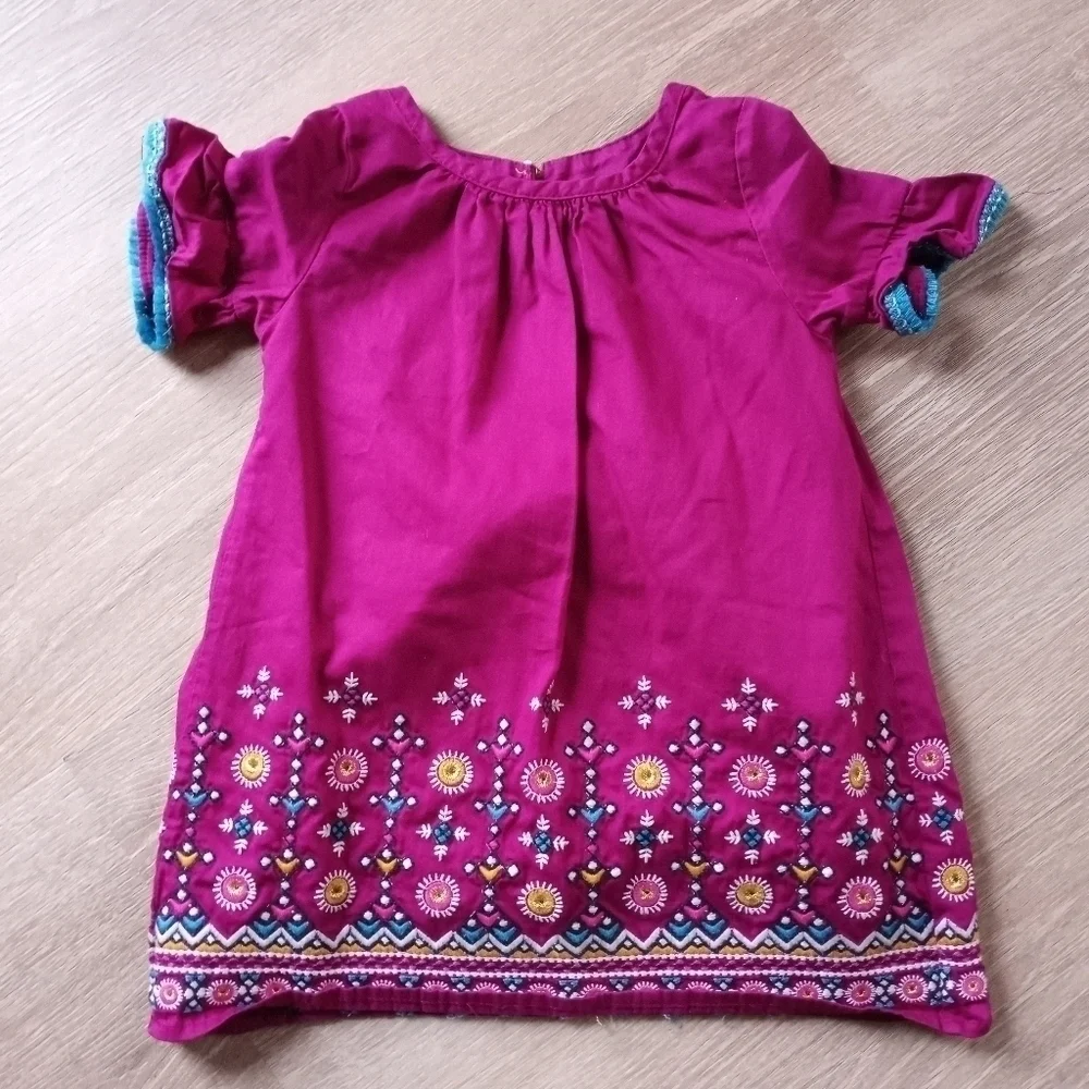 OshKosh B’Gosh Dress Bell Sleeves Embellished Youth Girl's Festival